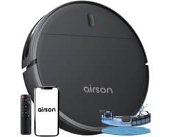 Robotstofzuiger met Dweilfunctie en Laadstation - Airson Pro Clean - Dweilrobot met App & Afstandsbediening - Geschikt voor Huisdieren en Tapijt