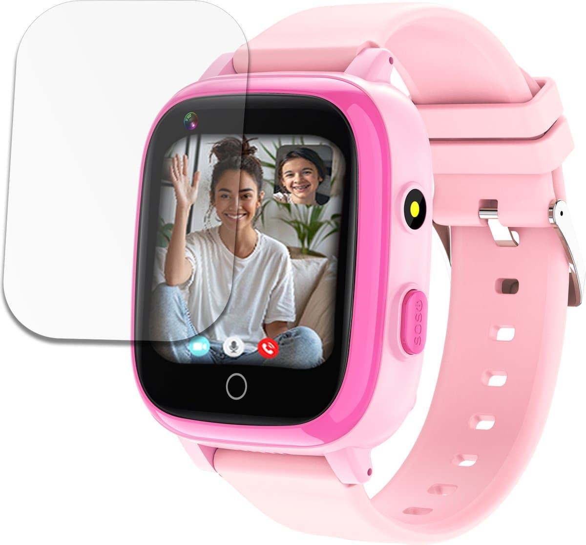 LEROYS - GPS Horloge Kind - Kinder Smartwatch - Android en iOS - Roze - Incl. Simkaart — afbeelding 1
