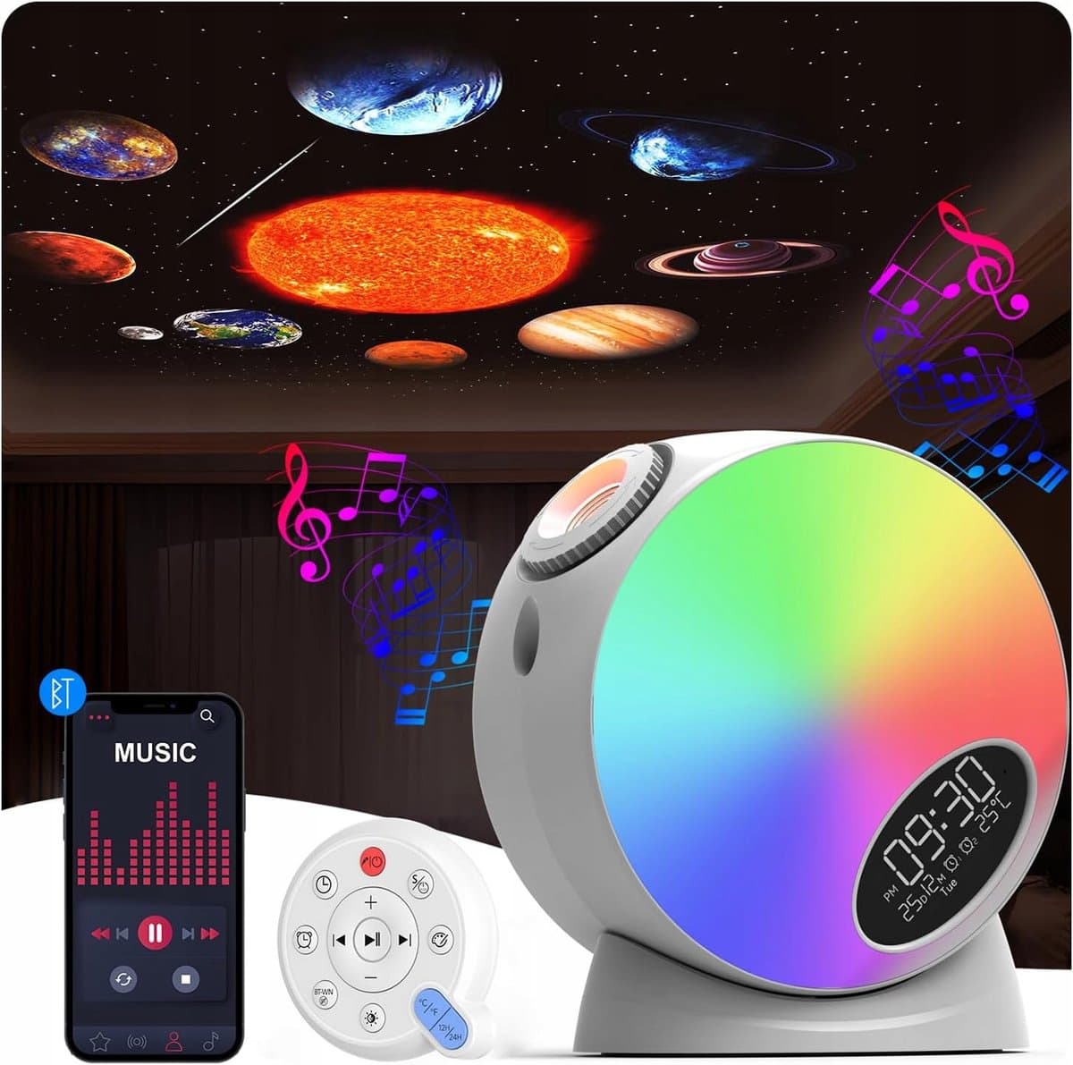 Upgrade Sterrenprojector - 13-in-1 Galaxy Lamp met Bluetooth Speaker & Slaapgeluiden — afbeelding 1