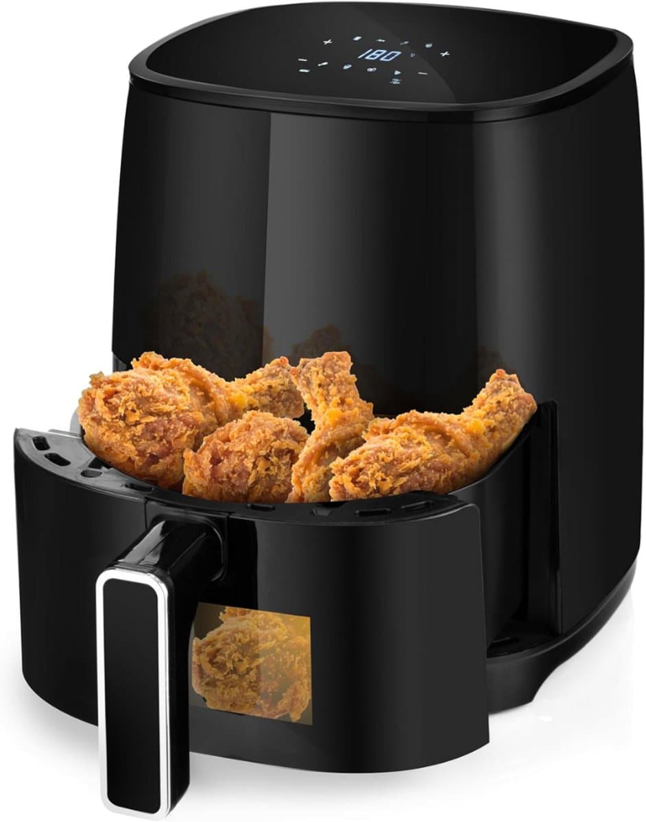 SCH® Mini airfryer - Airfryer - Airfryer klein - Zwart - 25cm x 30cm x 35cm — afbeelding 1