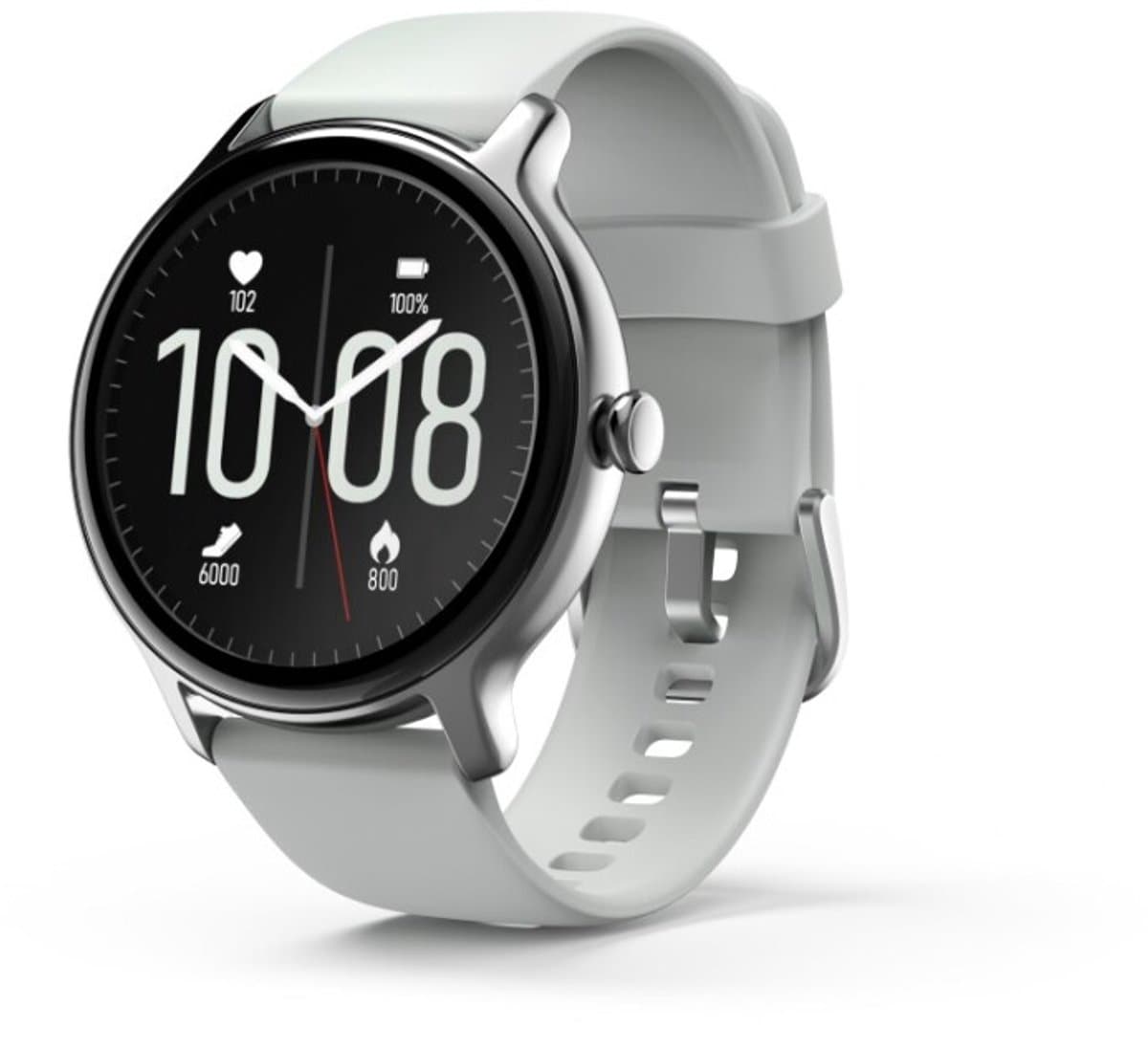 Hama Fit Smartwatch - Fitnesstracker met o.a. hartslagmeter en stappenteller - Sporthorloge - LED-display - IP68-waterbestendig - Grijs/Zilver — afbeelding 1
