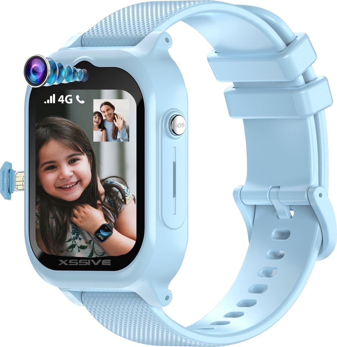 4G GPS Horloge Kind met Camera - Smartwatch Kinderen met Simkaart - Kinderhorloge - SOS Knop - HD (Video) bellen & Stappenteller - Speelgoed - Jongens 4/5/6/7/8/9/10 Jaar - Blauw — afbeelding 1