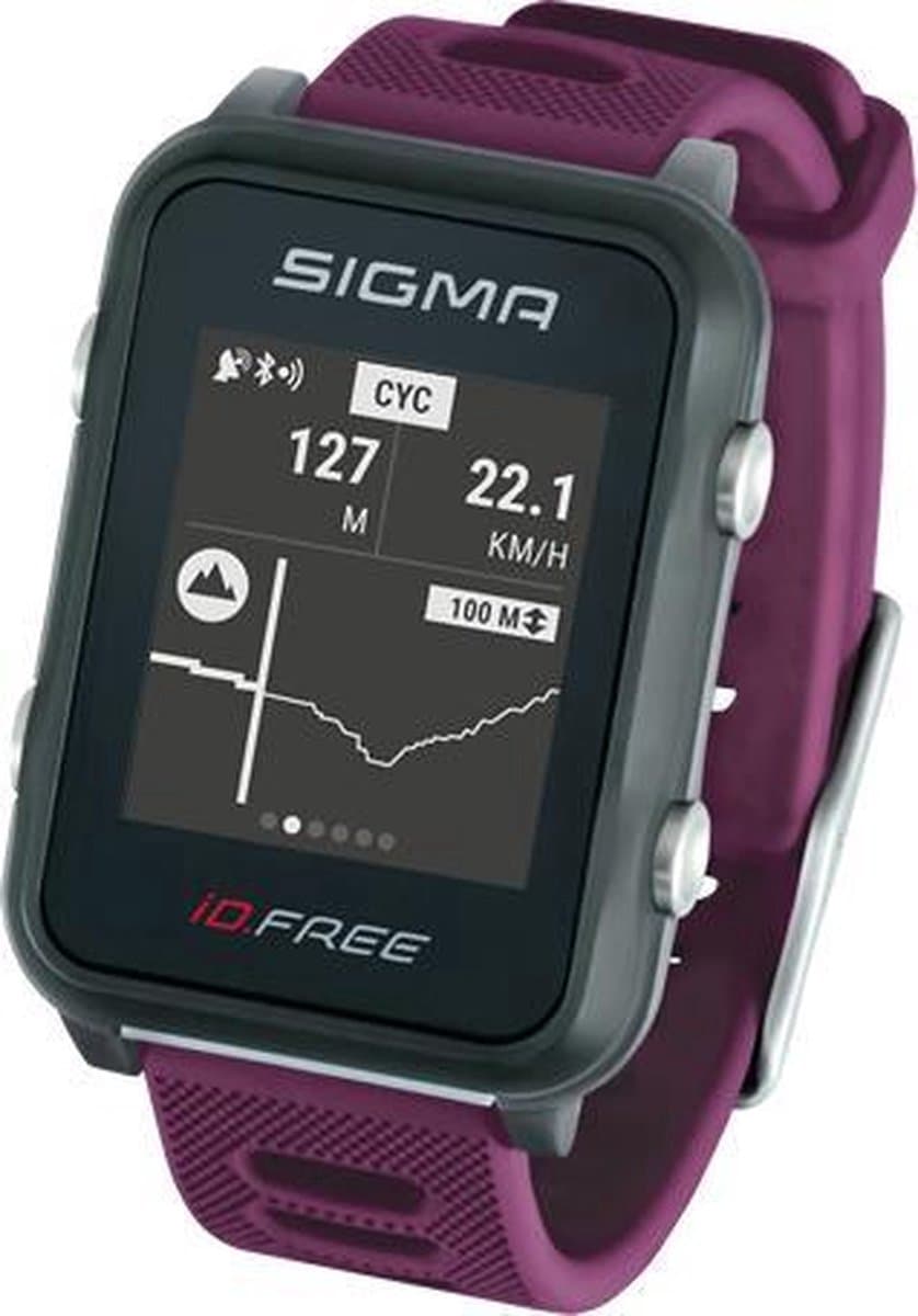 SIGMA Id.free sporthorloge paars hartslag / gps/acti/ant+/ble — afbeelding 1