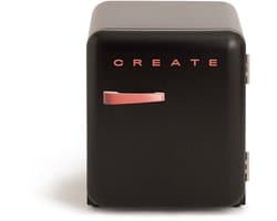 CREATE - Koelkast in retrostijl - Gebroken wit - Handvat Terracotta - FRIDGE RETRO 48L
