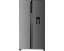 Heinner HSBS-HM439NFINVXWDD American Side-by-Side Koelkast met Waterdispenser 439 L – Smart-functie – ECO-functie – Deur-alarm – RVS – 5 Jaar Garantie