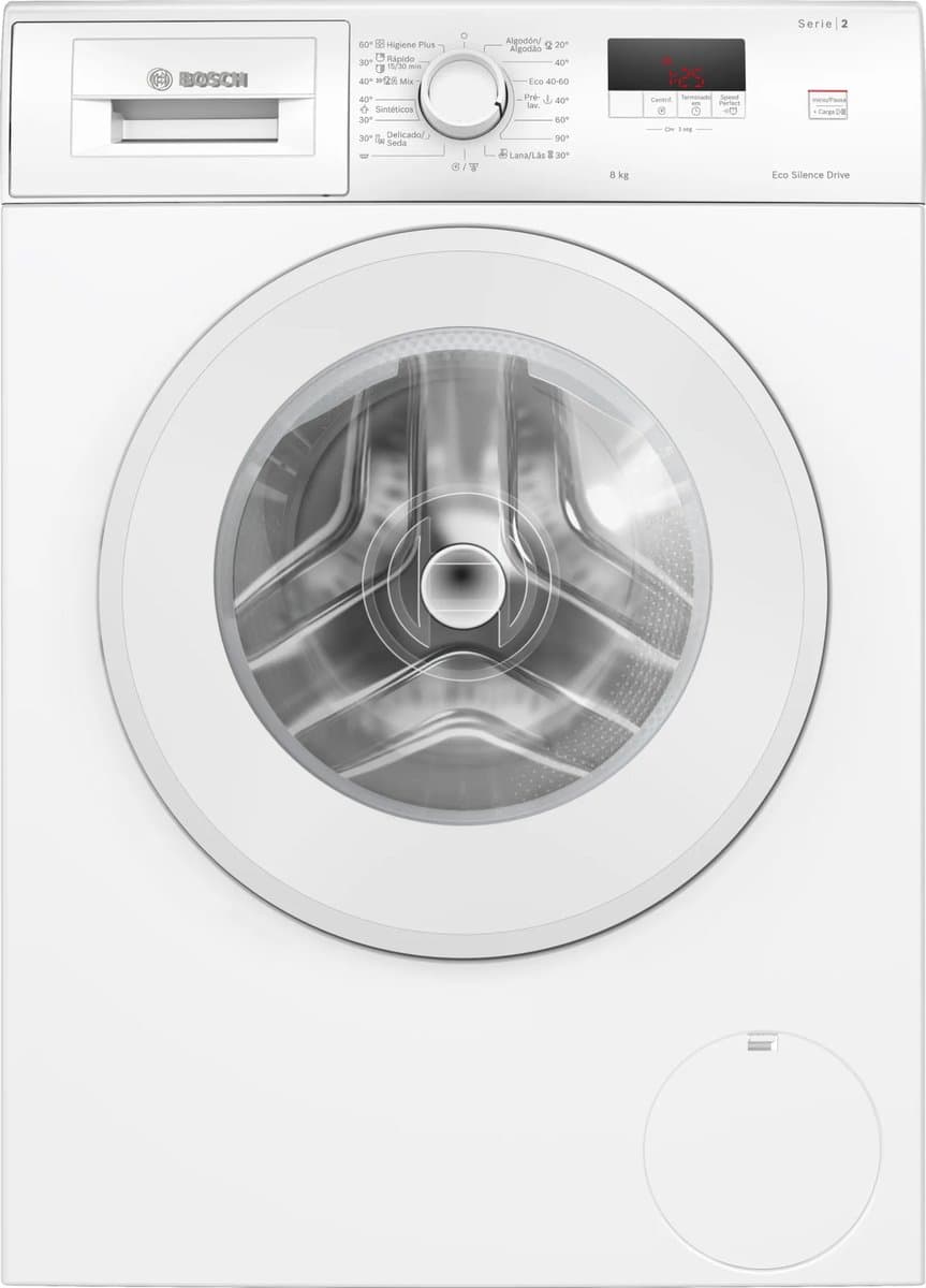 Bosch Serie 2 WGE03200EP wasmachine Voorlader 8 kg 1200 RPM Wit — afbeelding 1