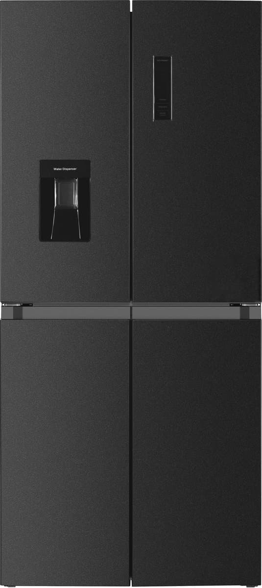 Frilec BONNMD460-WS-150-041CDI - Amerikaanse koelkast - 4 deuren - Energiezuinig C - Snelvries functie - Waterdispenser - 5 Jaar Garantie - Donker Inox — afbeelding 1