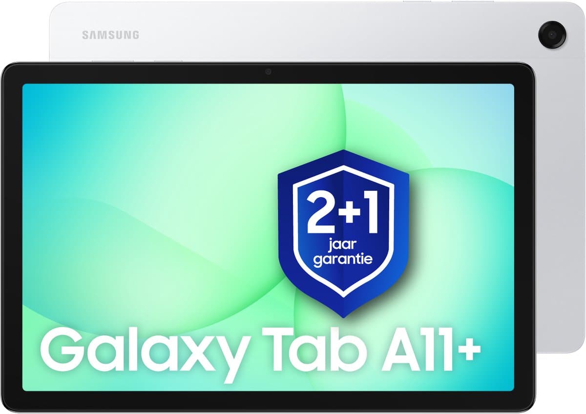 Samsung Galaxy Tab A11 Plus - Wi-Fi - 128GB - Silver + 1 jaar extra garantie — afbeelding 1