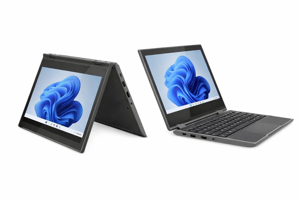 Lenovo 300E - 2-in-1 laptop en tablet - 11.6 inch - Intel N4100 - 4GB - 128GB opslag- Windows 11 — afbeelding 1