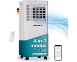Könighaus - Mobiele Airco - Snel & Efficiënt - 7000 BTU - Afstandsbediening en App