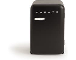 CREATE - Koelkast in retrostijl - Zwart - Handvat Marmer - FRIDGE RETRO 107L