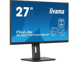 iiyama ProLite XUB2797UHSNP-B1 - 27 inch - 4K - IPS - USB-Hub (4x) - Verstelbaar - USB-C Dock - KVM-switch
