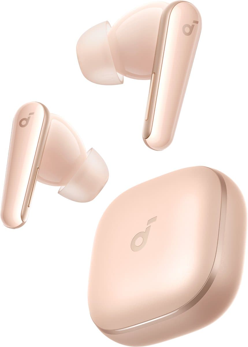 soundcore Liberty 5 by Anker, draadloze oordoppen met noise-cancelling, 2x sterkere stemonderdrukking, realtime adaptieve noise canceling, snelladen, Dolby Audio, heldere gesprekken met 6 microfoons en AI, lange batterijduur — afbeelding 1