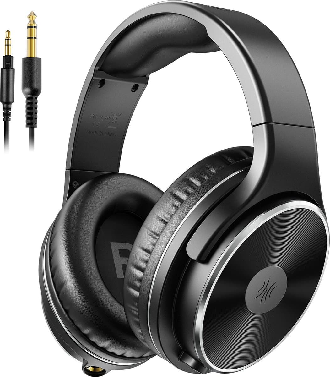 OneOdio Studio HiFi - koptelefoon met microfoon - extra lange kabel - muziek|studio|DJ (zwart) — afbeelding 1