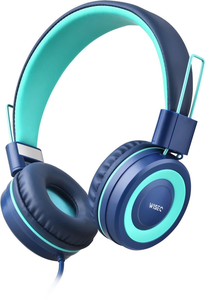 Kinderkoptelefoon met Draad – Koptelefoon Kind – HUFTERPROOF Hoofdtelefoon met Kabel en Microfoon voor School en Tablet – Geluidsdempend – Volumebegrenzer — afbeelding 1