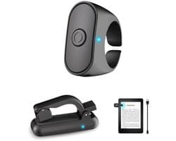 KZQ E-reader-pagina-omdraaier — Draadloze pagina-omdraaier — Afstandsbediening voor camera/camcorder — Compatibel met iPad, tablets en mobiele telefoons — Zwart