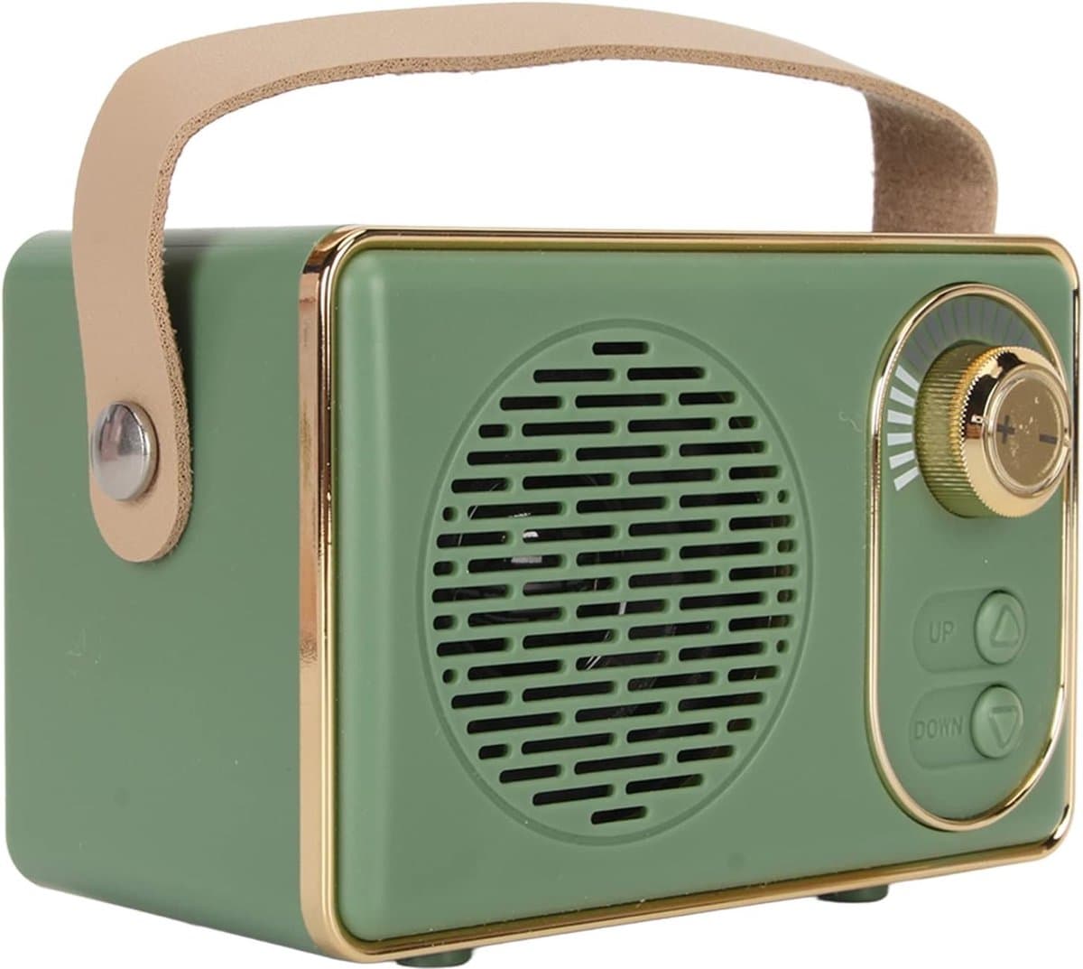 Retro bluetooth-speaker-Retro-speaker-Bluetooth 5.0-extra bas-groen — afbeelding 1