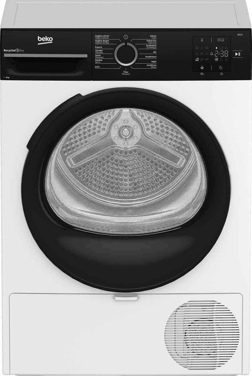 Beko BM3T3824B Wasdroger - Warmtepompdroger - 8 kg - Energielabel B — afbeelding 1