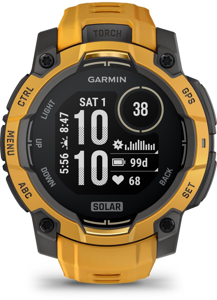Garmin Instinct® 3 Solar – GPS Smartwatch – 45 mm – Zonne-energie – Sunburst/Geel – Limited Edition — afbeelding 1