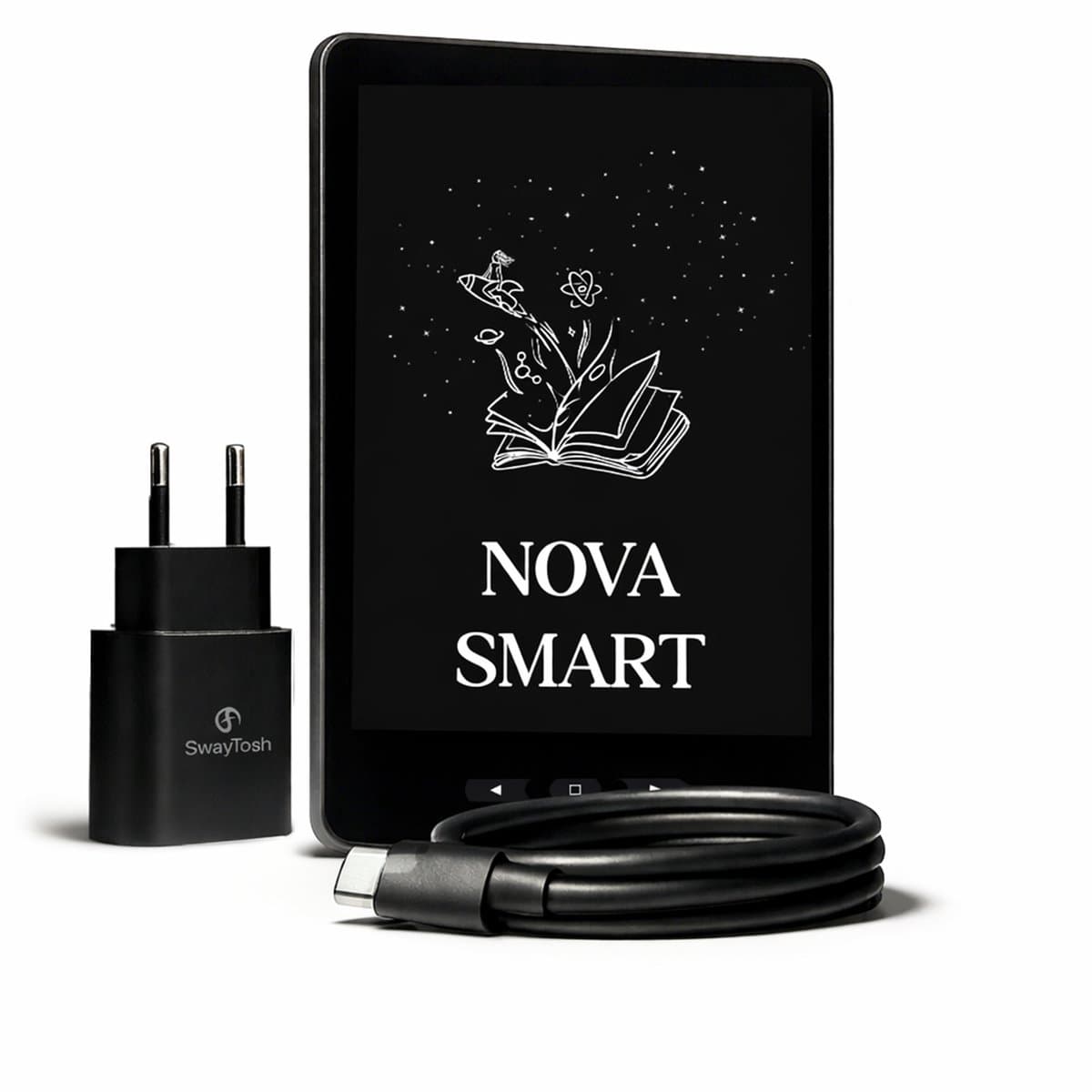 SwayTosh E-Reader Nova Smart – 6 inch 2026 – 36GB Opslag – Schermverlichting en Nachtmodus – E Reader Voor Ebook – Met Oplader — afbeelding 1