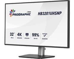 iiyama ProGraphic HB3201UHSNP-B1 - 32 inch - 4K - IPS Black 2.0 - Verstelbaar - DCI-P3(99%) - USB-C Dock