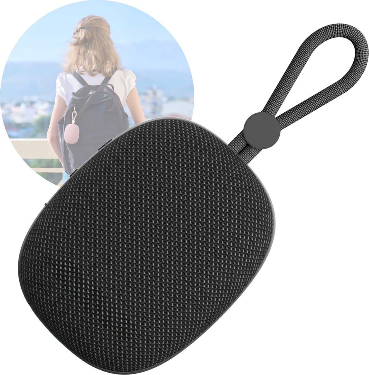 Draadloze Bluetooth Mini Speaker - Go Series - Zwart - Kleine Speakers Draadloos — afbeelding 1