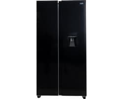 Bella BSBS-455.1WBE - Amerikaanse koelkast - Waterdispenser - Display - Zwart