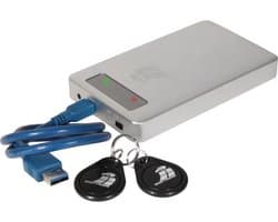Digittrade RS256 RFID Security 1 TB Externe SSD harde schijf USB 3.2 Gen 1 (USB 3.0) Zilver, Zilver/esdoorn DG-RS256-10