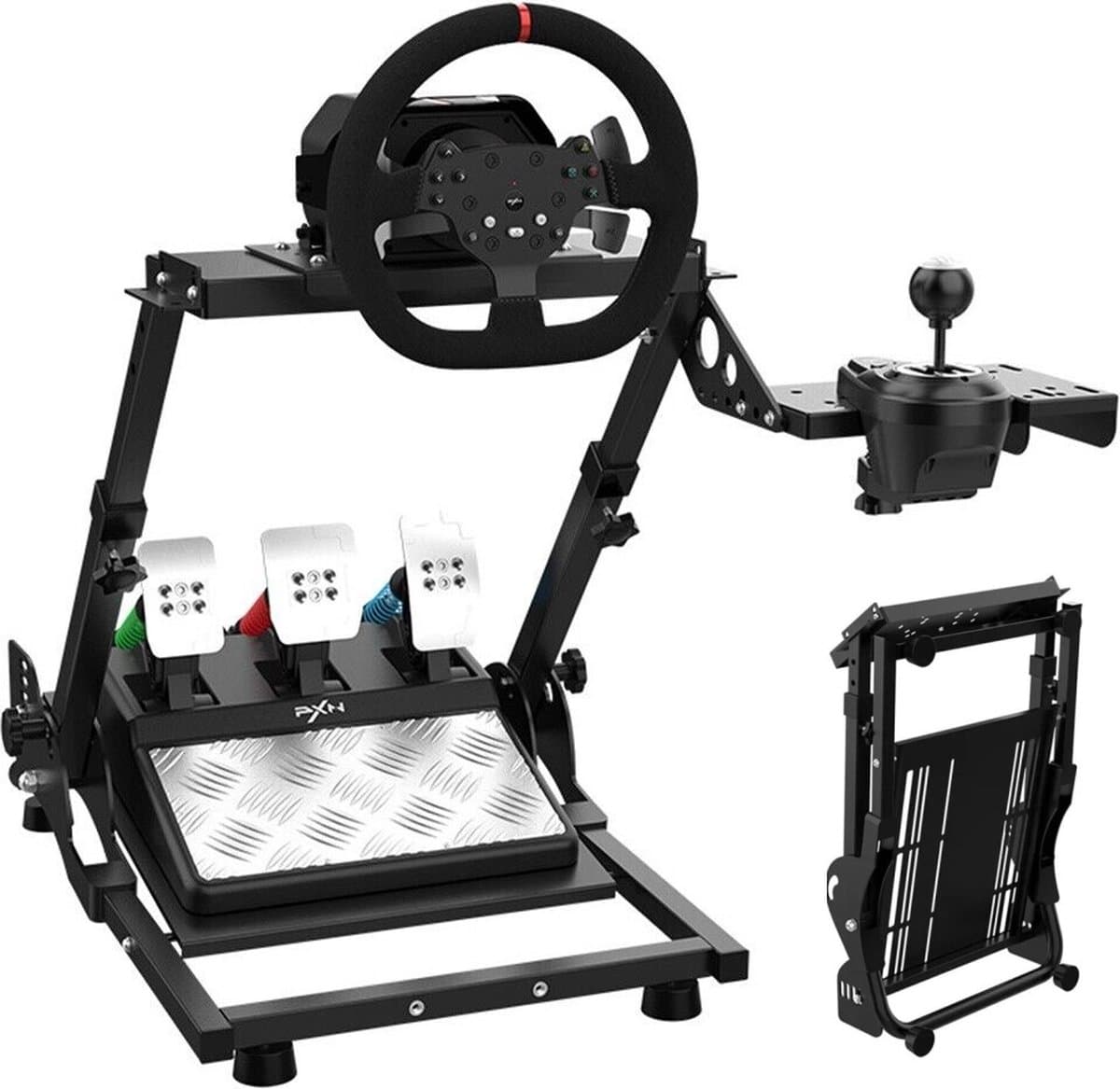 PXN - A10 - Wheel Stand Pro Versie - Racestuur standaard - Inklapbaar - Zwart - Geschikt voor Logitec - PXN - Fanatec - Thrustmaster - In Hoogte Verstelbaar — afbeelding 1