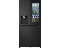 LG InstaView GMG860EPBE 508L French door - Amerikaanse koelkast - InstaView™ om snel binnen te kijken - DoorCooling+™ voor snellere en gelijkmatige koeling tot aan de deur - Ijs en waterdispenser - Zwart