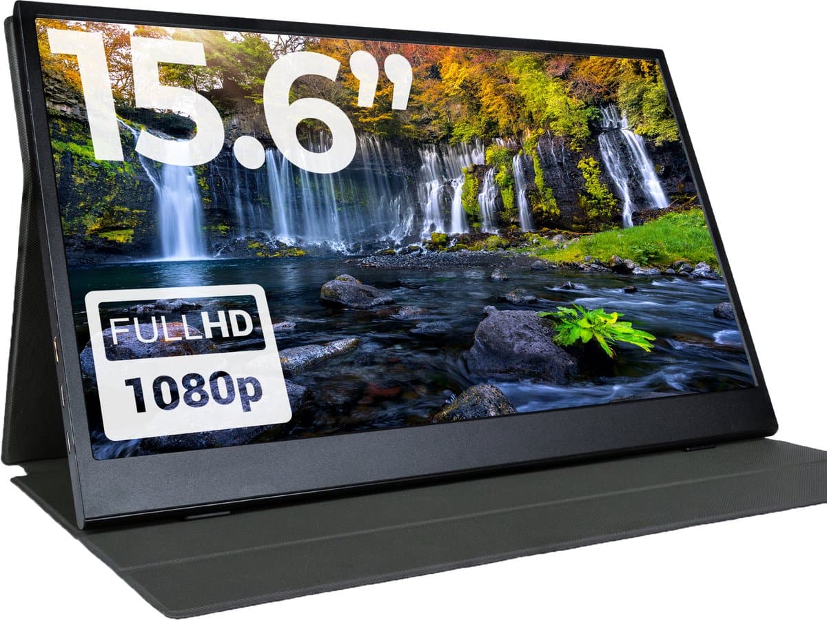 Denver Portable Monitor 15.6 Inch - Full HD - IPS Beeldscherm - Draagbare Gaming Monitor - HDMI - USB-C - PMO15602 - Model 2025 — afbeelding 1