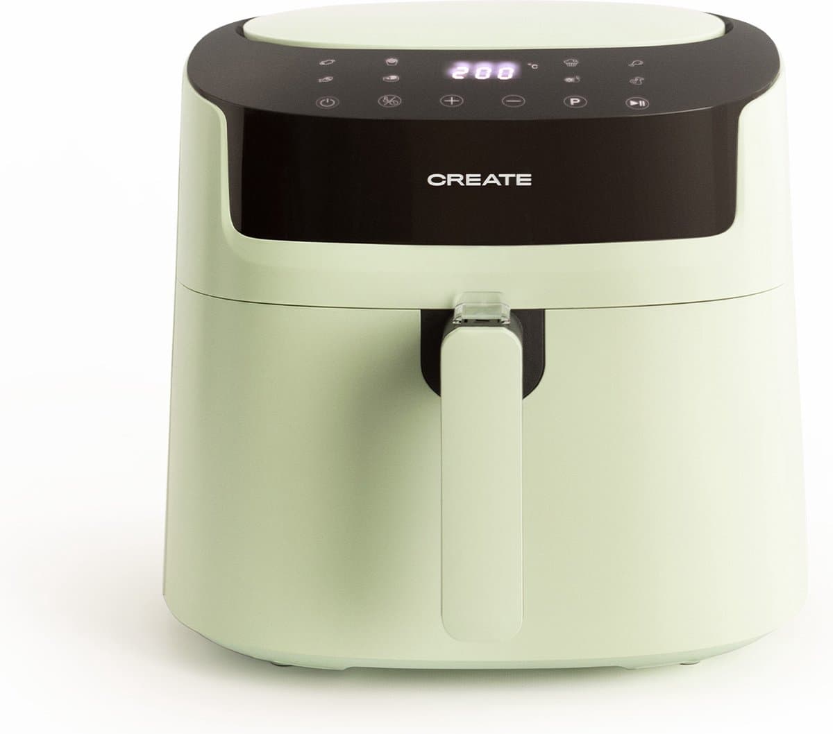 CREATE Fryer Air Pro Large Enkel 6,2 l Vrijstaand 1800 W Heteluchtfriteuse Zwart, Lichtgroen — afbeelding 1