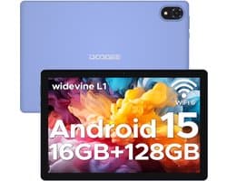 Doogee U10 - Tablet - Android15 - 16GB RAM + 128GB ROM (2TB TF) - 10 Inch IPS HD - 5060mAh - 2.0 GHz WIFI6 - 5060mah - 8mp+ 5mp - Paars