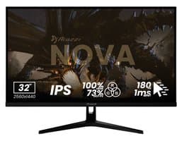 Arozzi Nova 32" Gaming Monitor - QHD IPS - 180Hz - Zwart