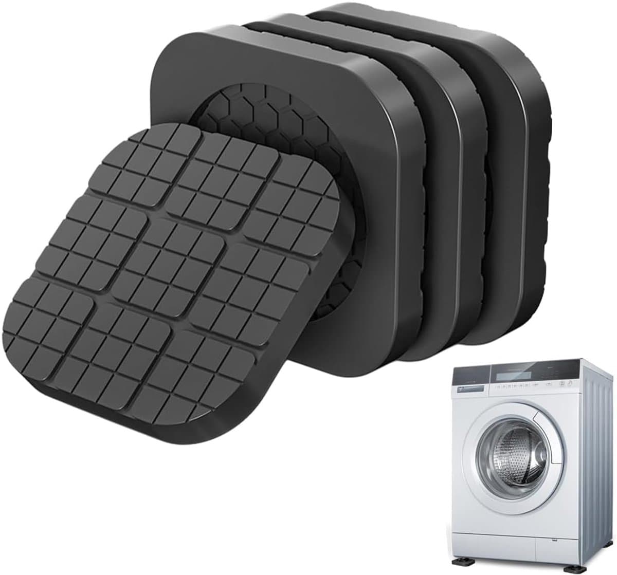 4 stuks anti-trillingsvoeten voor wasmachine - anti-trillingsdop - anti-beweegdemper — afbeelding 1