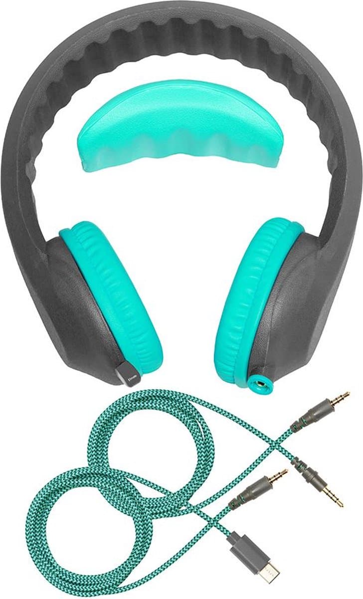 KidsCover EduFlex Aqua koptelefoon - Hoofdtelefoon met Volumebegrenzing - Bekend van school - Kinderkoptelefoon met microfoon - USB-C — afbeelding 1
