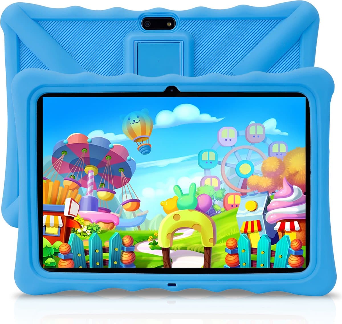 ZINLY® Kindertablet XL - Tablet - 10 inch - 5000 mAh batterij - Android 10.0 - Langdurig gebruik - Kids Proof - Kinder tablet voor kinderen vanaf 3 jaar - Incl beschermhoes & Ouderlijk Toezicht App - Blauw — afbeelding 1