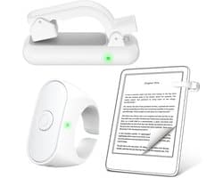 Page Turner – Afstandsbediening voor e-readers – Cameratrigger – Compatibel met diverse e-readers en tablets (voor het lezen van romans) – Wit