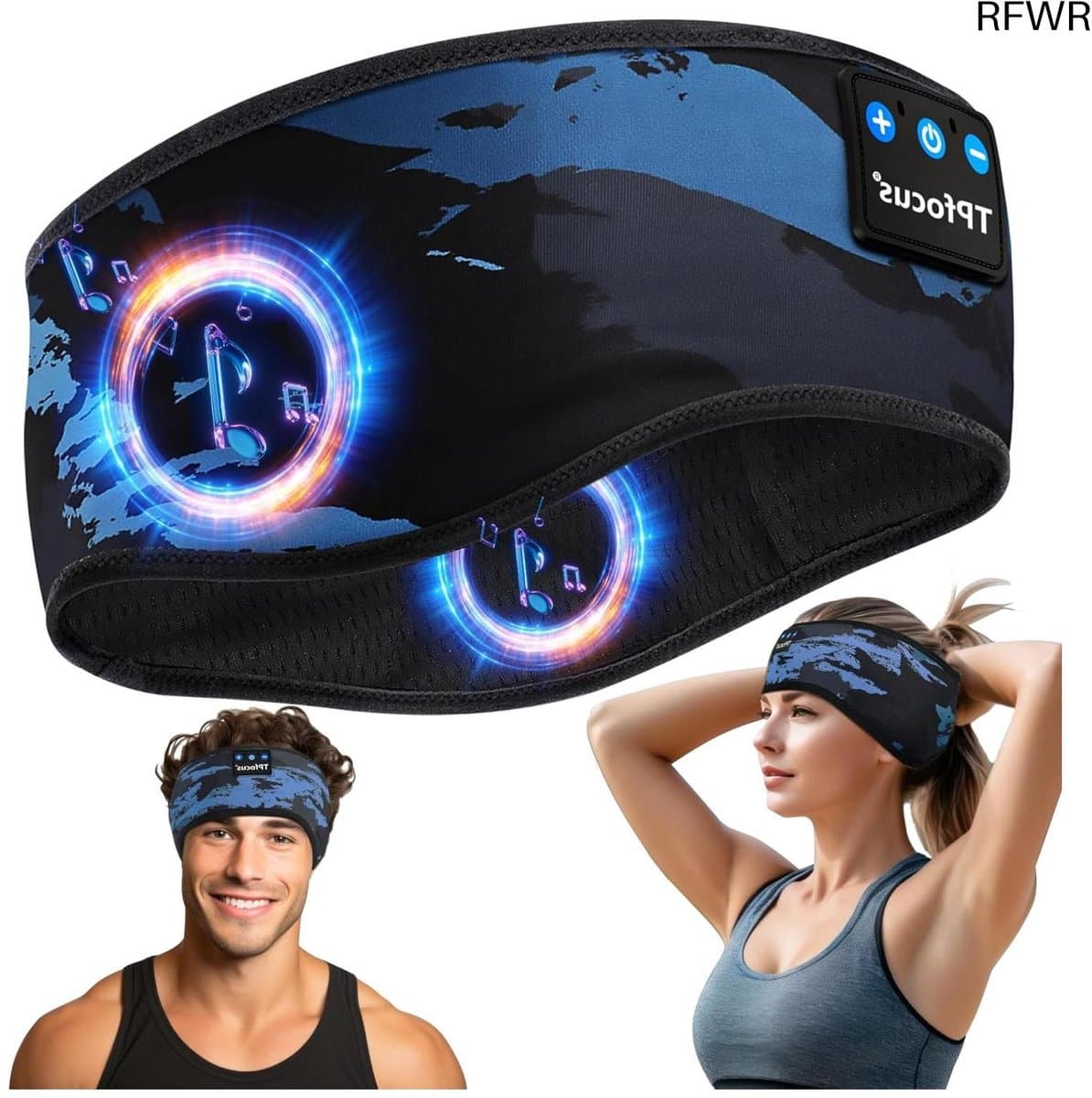 RFWR® Draadloze slaaphoofdtelefoon met Bluetooth 5.3 - Comfortabele muziekhoofdtelefoon voor slapen, hardlopen, en reizen — afbeelding 1