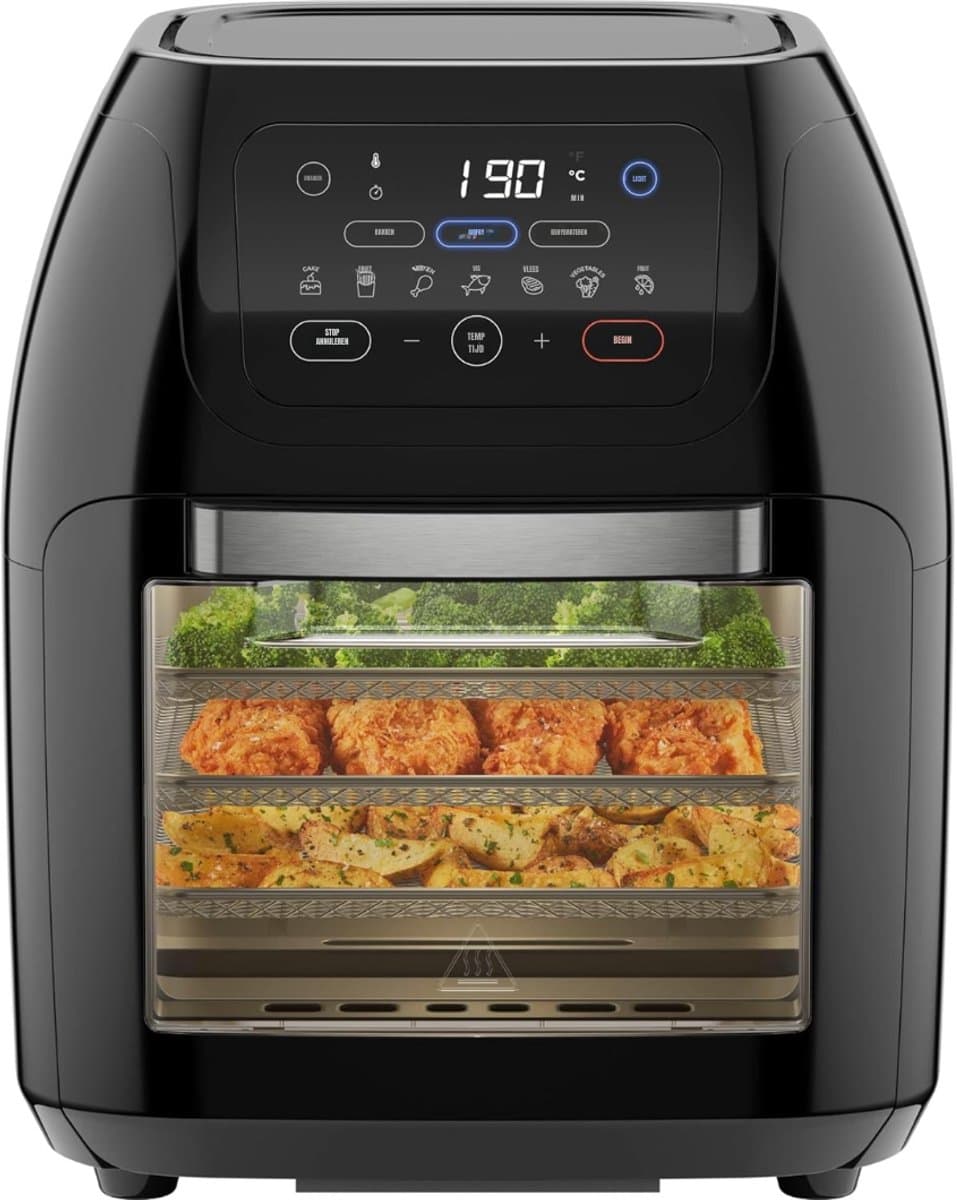 Zyrex® Heteluchtoven - Oven - Airfryer Oven - Zwart - 31cm x 31cm x 38cm — afbeelding 1