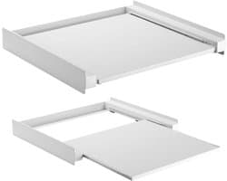 Florixa® Tussenstuk Wasmachine Droger - Stapelkit - Tussenstuk Wasmachine en Droger - Tussenstuk Wasmachine Droger Zwart - Tussenstuk Wasmachine Droger Aeg - Wit - 60cm x 72cm x 10cm