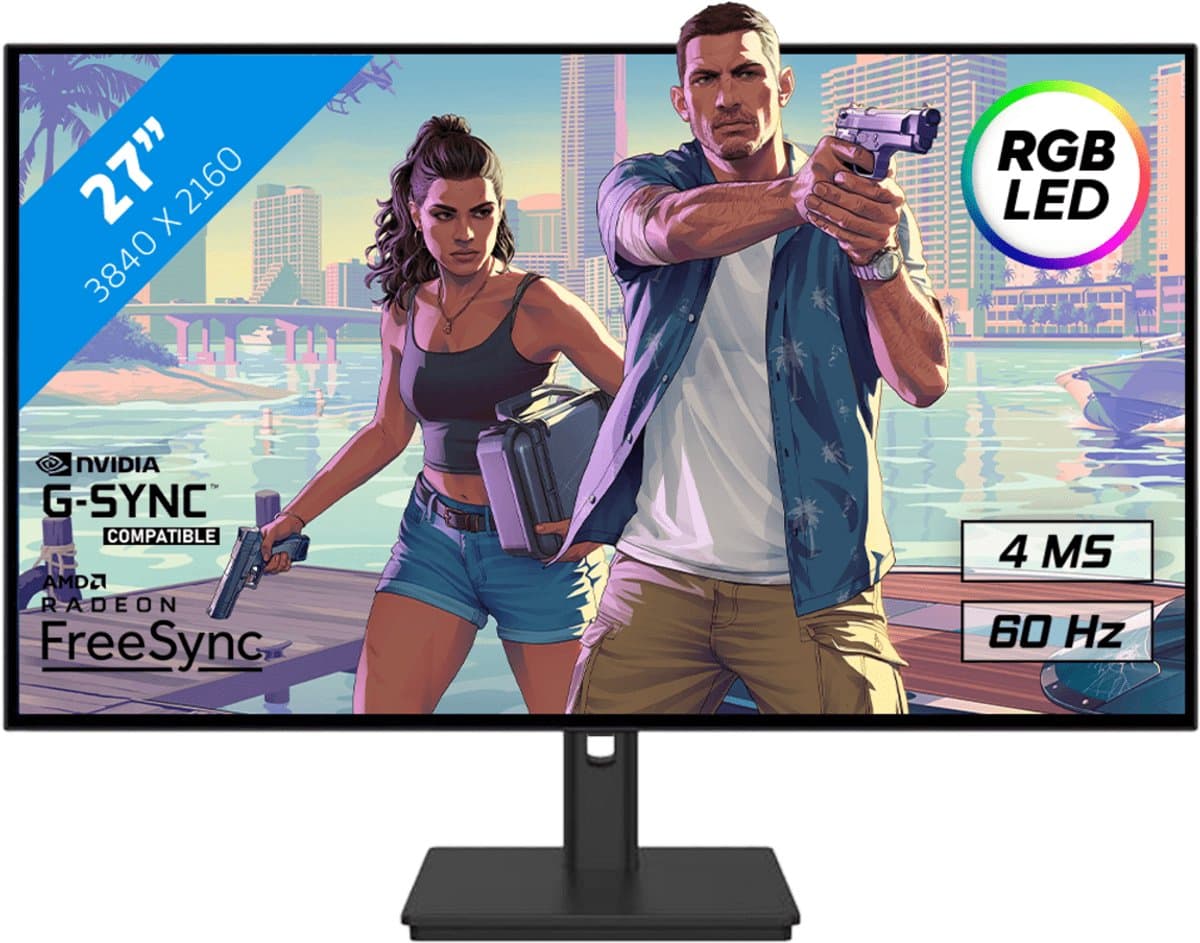 RAIDER 4K IPS PRO Gaming Monitor v2 - 27 inch - 3840x2160 - HDR - Volledig Randloos design — afbeelding 1