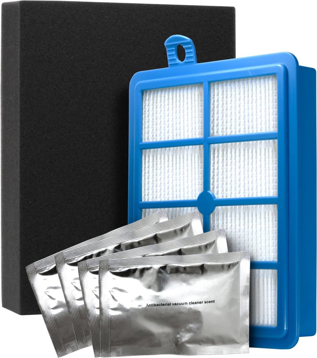 Dparts filterset geschikt voor AEG - voor LX7 en LX8 series - AUSK11 starter kit - 1x HEPA filter 4x geurzakjes 1x foamfilter - UltraFlex stofzuigerfilter - stofzuiger allergiefilter nr. FC8031/01 1184255014 7321423161707 — afbeelding 1