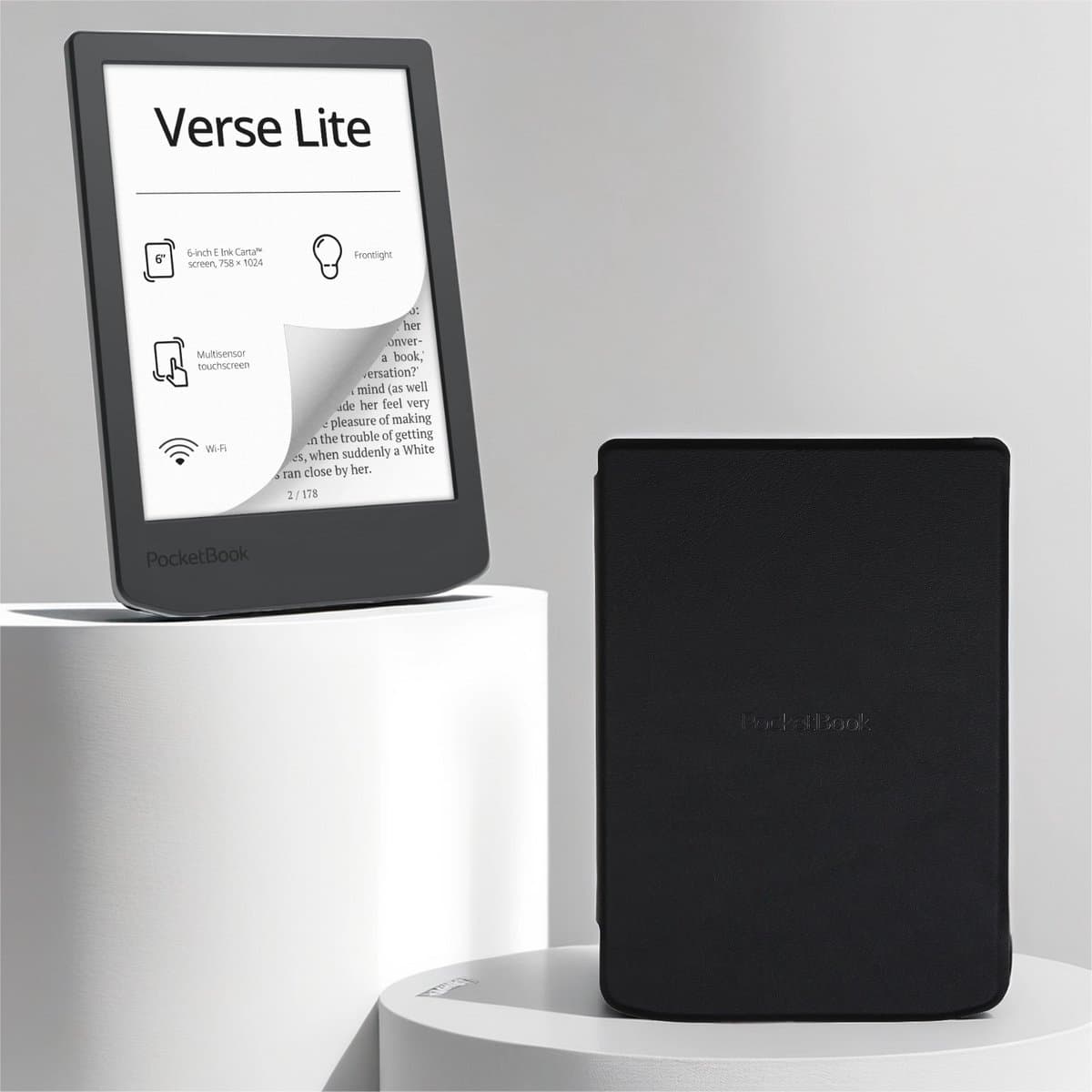 PocketBook Verse Lite + Zwart PocketBook hoesje — afbeelding 1