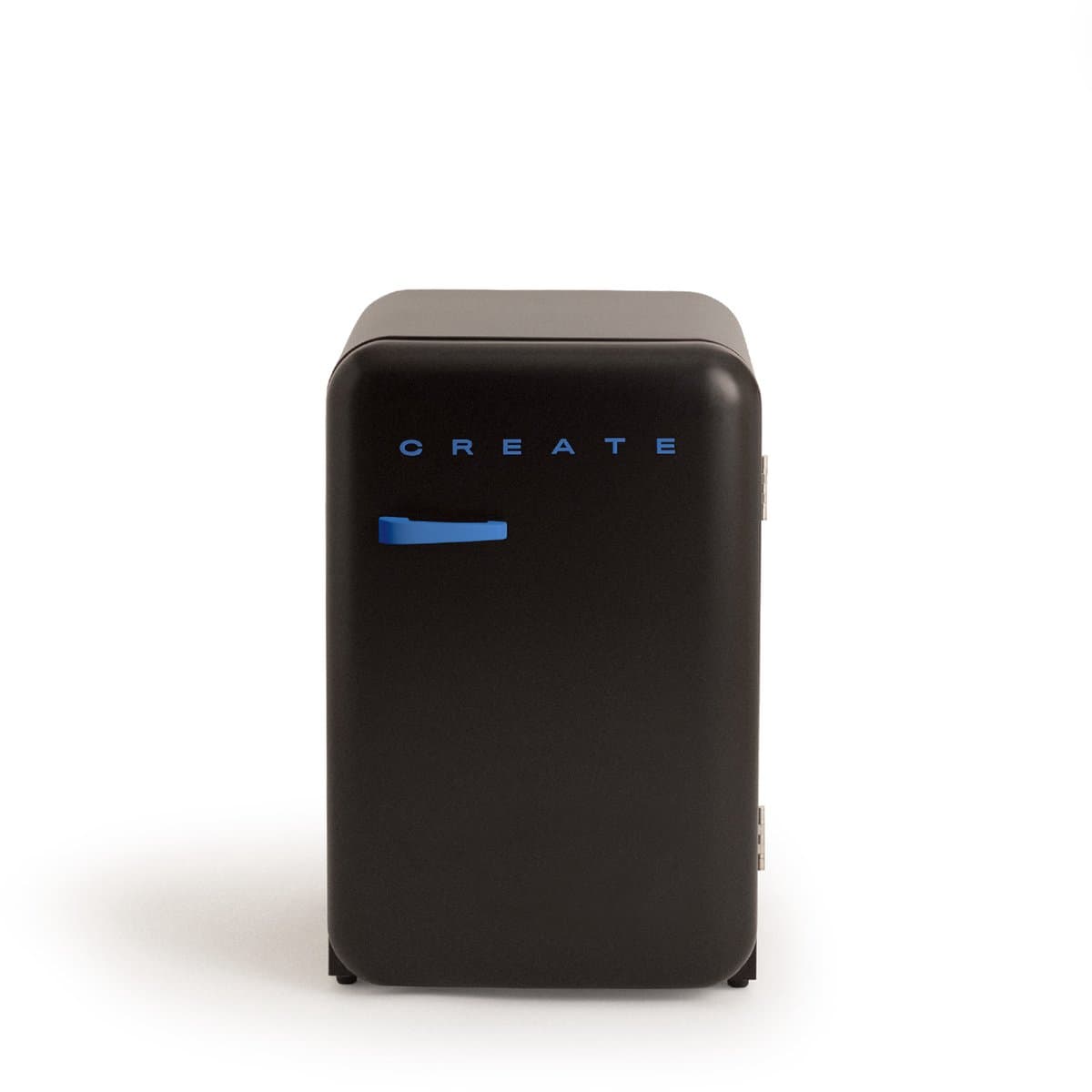 CREATE - Koelkast in retrostijl - Zwart - Handvat Kobaltblauw - FRIDGE RETRO 107L — afbeelding 1