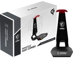 MSI Immerse HS01 Combo Gaming-headsetstandaard - draadloze oplader (QI-gecertificeerd)