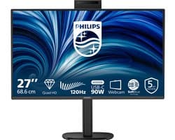 Philips 3000 series 27B2U3601H/00 computer monitor 68,6 cm (27") 2560 x 1440 Pixels Quad HD LCD Zwart