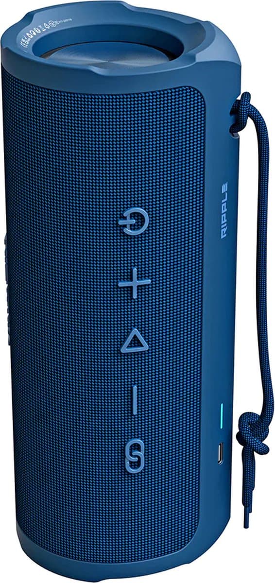 HiFuture Ripple-Luidspreker: Bluetooth 5.3, Draagbare krachtige basluidspreker, tot 12 uur speeltijd, 30 W draadloze muziekdoos, IPX7 water- en stofbestendig, 10 meter bereik, 10 W snel opladen, Kleur (Blauw) | — afbeelding 1