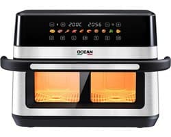 OCEAN OCAFK22120DWNX - Airfryer - 12L - 2200W - scheidingwand - XXL