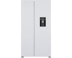 Exquisit SBS146-WS-041EW - Amerikaanse koelkast - Waterdispenser - Display - 5 Jaar Garantie - No Frost - 439 liter - Wit